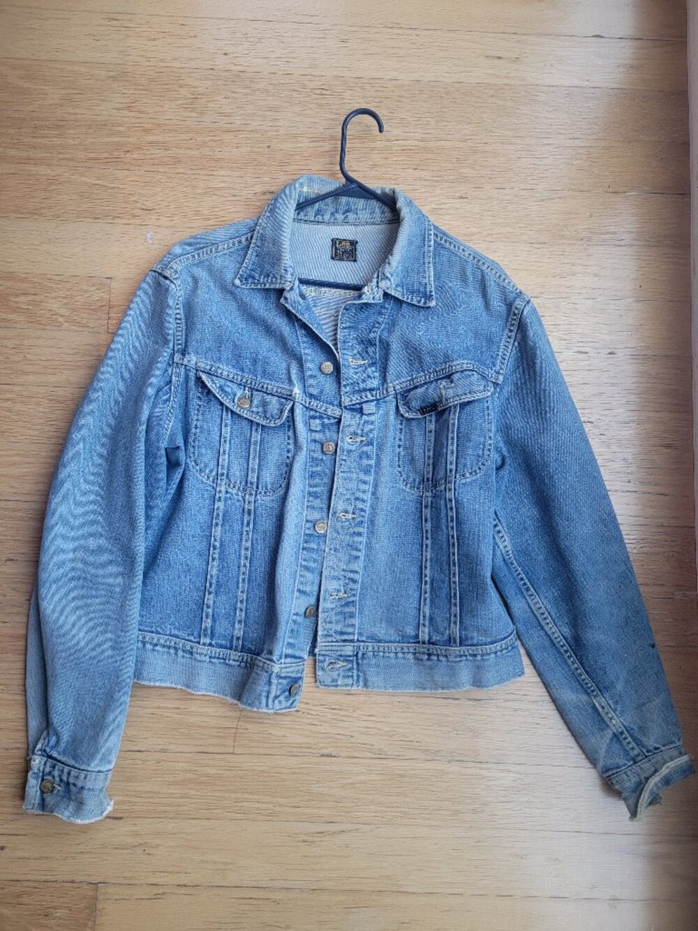 60s Vintage Lee Denim Jacket with Handmade embroidered Fender Telecaster patch